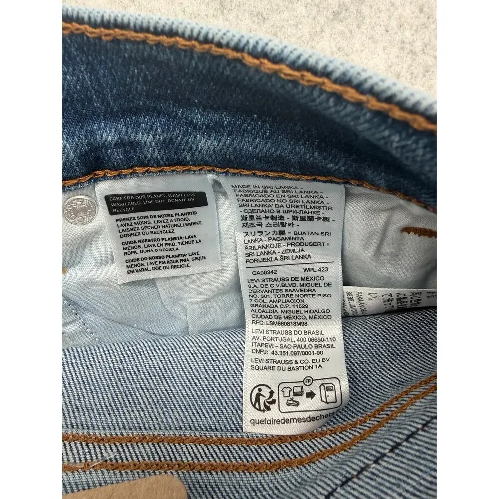 NWT Levi's Blue High-Rise Wide-Leg Jeans Size 28
